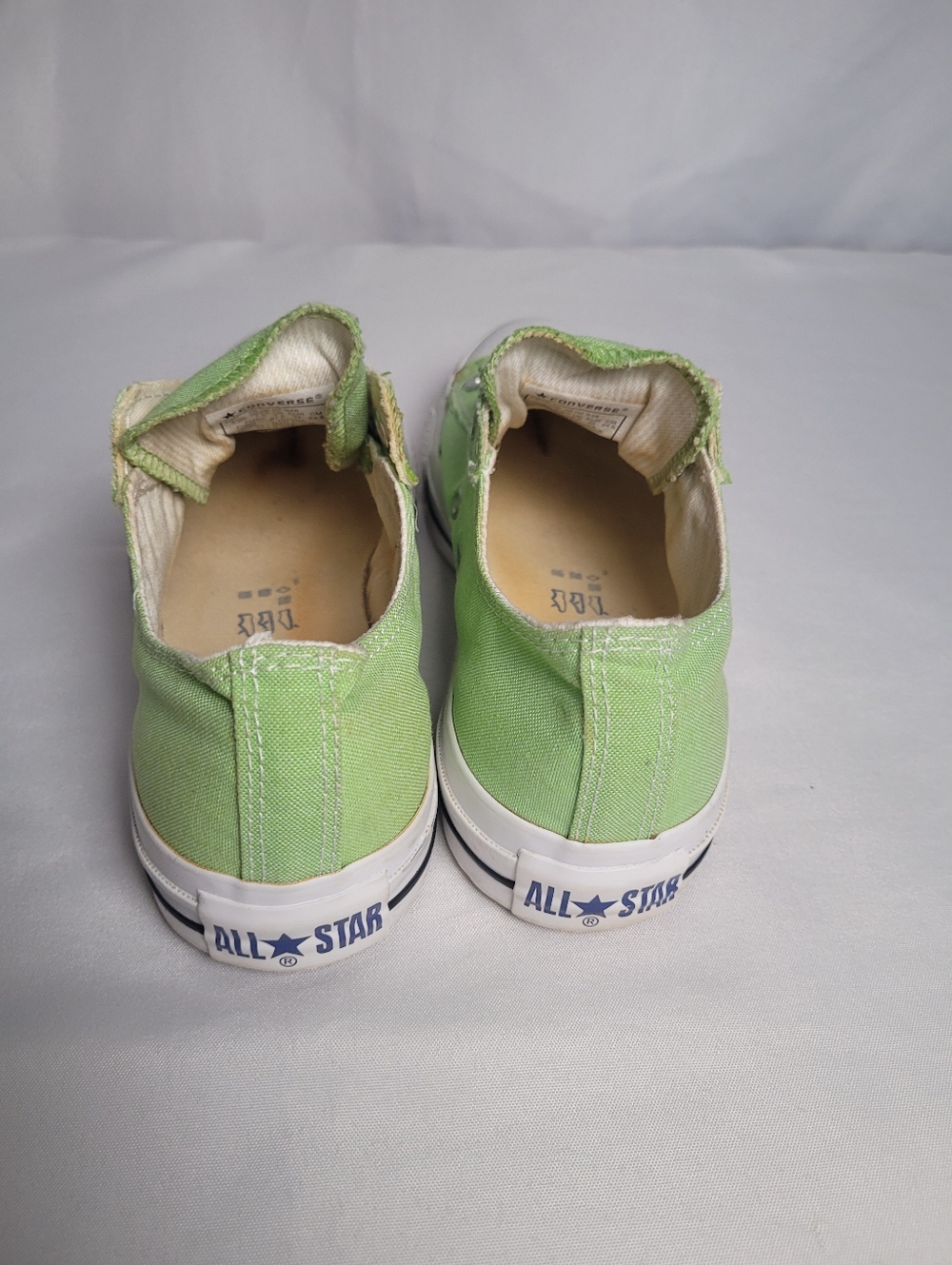 Converse All Star Low Top Lime Green No Laces Slip On Shoe Unisex M 5.5 W 7.5 - Picture 6 of 9